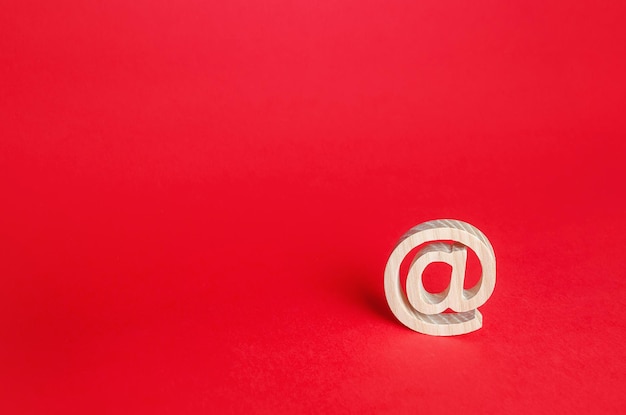Email figure at símbolo comercial comunicação contatos representações empresariais nas redes sociais