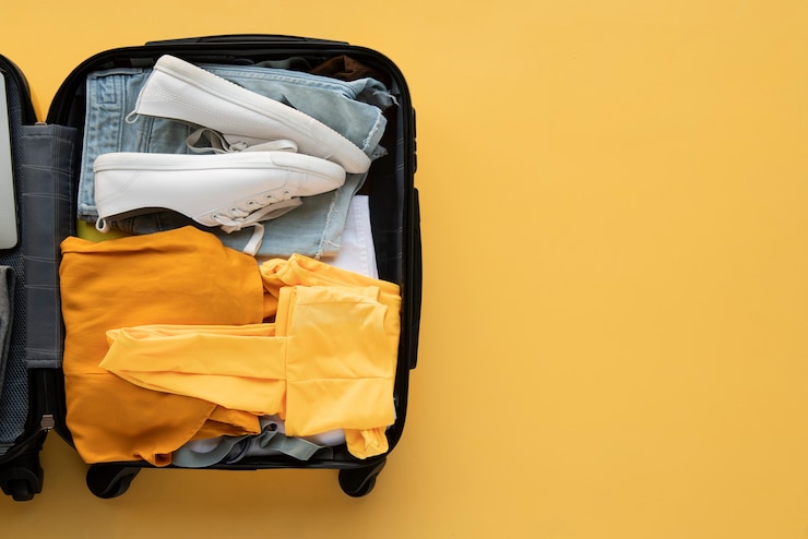 Foto grátis embalagem de malas de viagem e preparativos