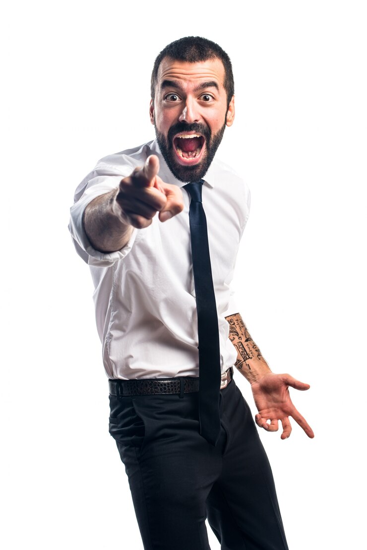 Foto grátis empresário, apontando para a frente