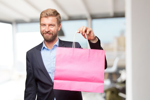 empresário loiros expressão feliz