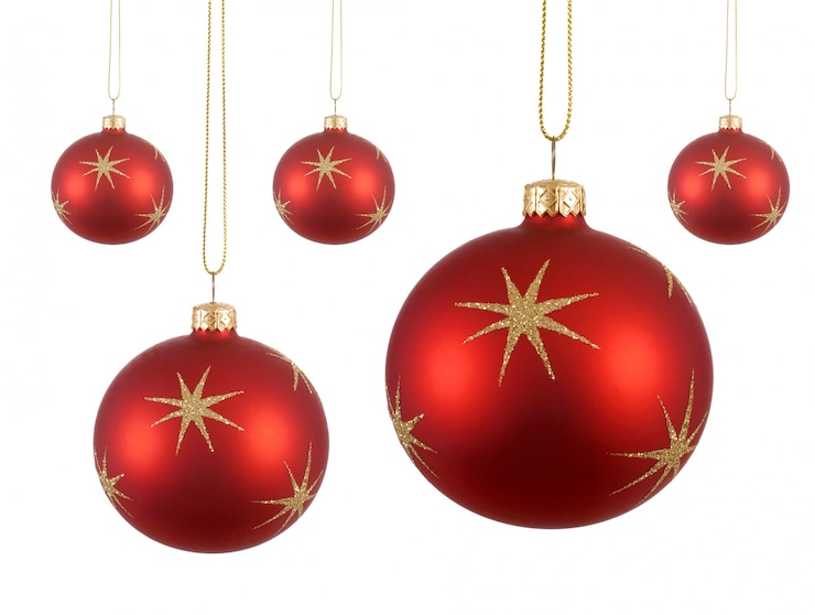 Foto grátis enfeites de árvore de natal vermelho