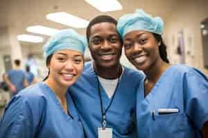 Foto grátis enfermeiras sorrindo juntas no hospital