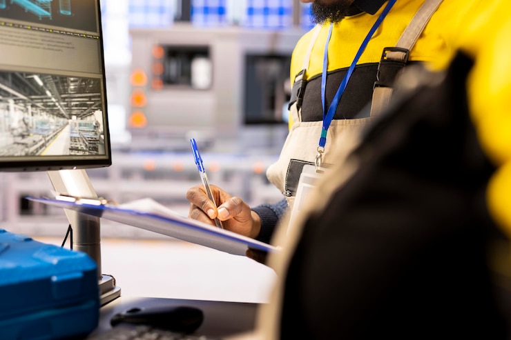 Foto grátis engenheiro profissional de controlo de sistemas de automação industrial