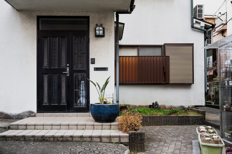 Foto grátis entrada e planta japonesas da casa