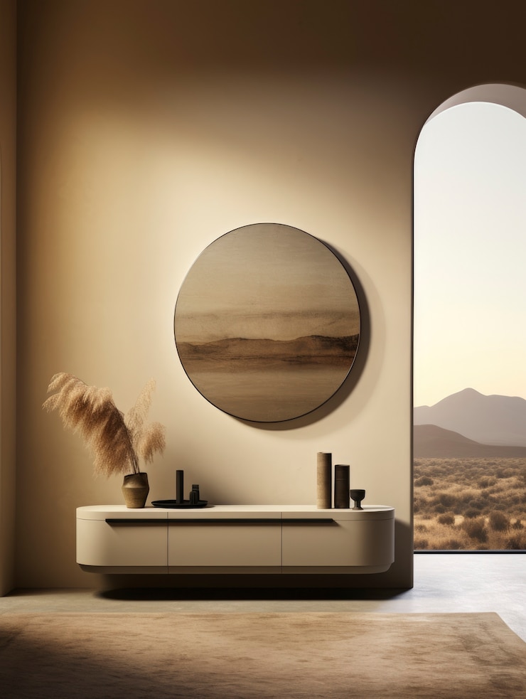 Foto grátis entrada moderna com móveis e decoração