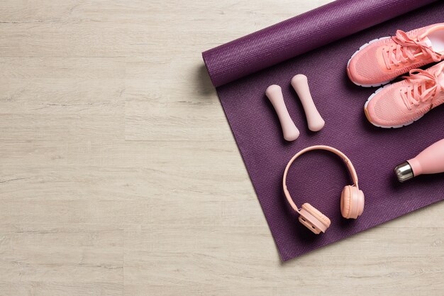 Equipamento de ginástica perfeitamente ordenado