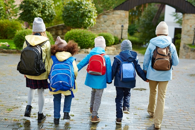 Equipe de volta à escola