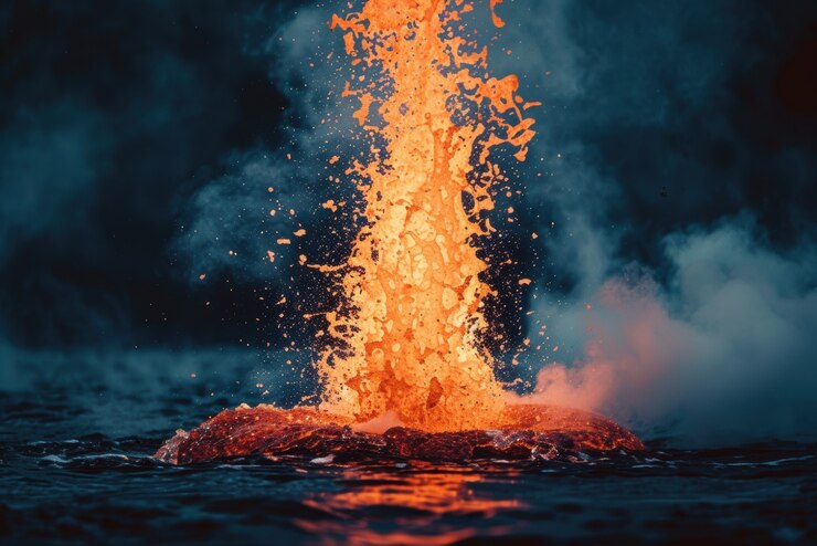 Foto grátis erupção vulcânica de desastre natural