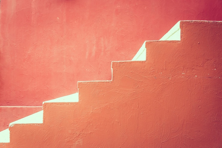 Foto grátis escada de concreto vermelho