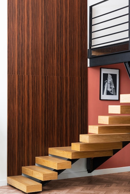 Escadas de design de interiores para casa