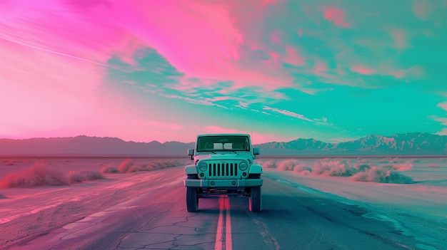 Foto grátis escena de viagem com cores pastel e atmosfera de sonho