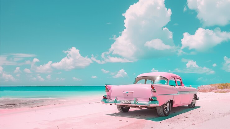 Foto grátis escena de viagem com cores pastel e atmosfera de sonho