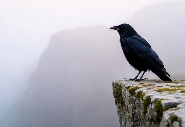 Foto grátis escena escura de corvo na natureza