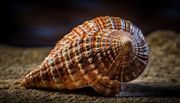 Foto grátis espirais em conchas exibem a beleza da natureza gerada pela ia