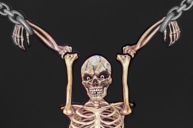 Esqueleto assustador para o conceito de halloween