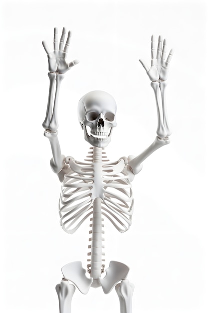 Esqueleto em estúdio