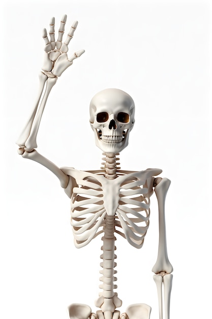 Esqueleto em estúdio