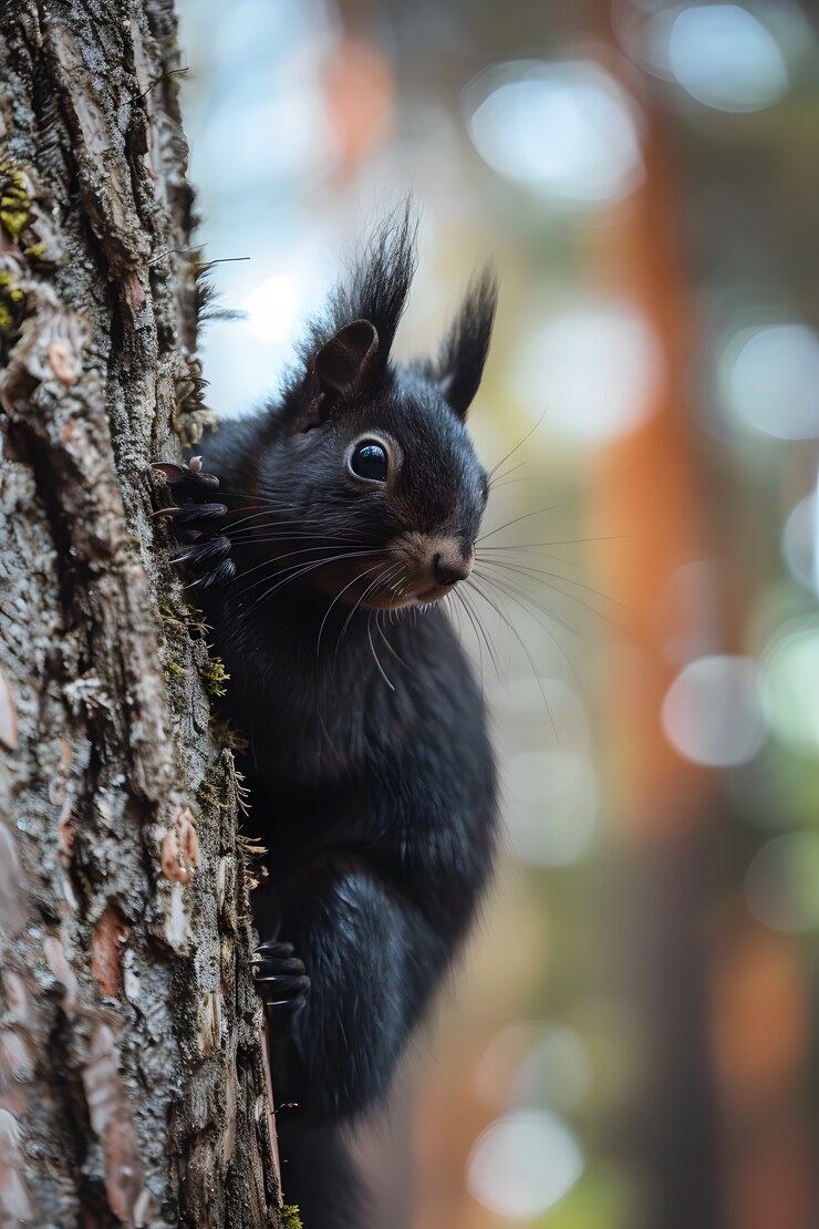 Foto grátis esquilo realista em ambiente natural