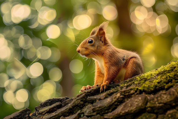 Foto grátis esquilo realista no habitat natural