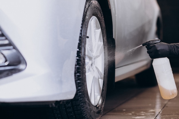 Estação de detalhamento de lavagem de carro