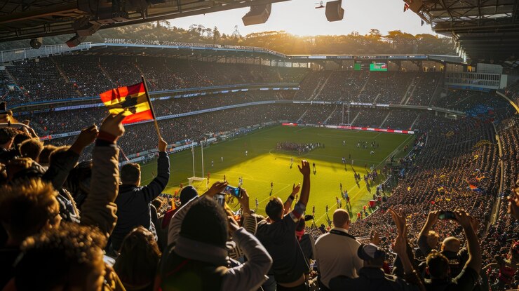Foto grátis estádio de futebol cheio de gente.