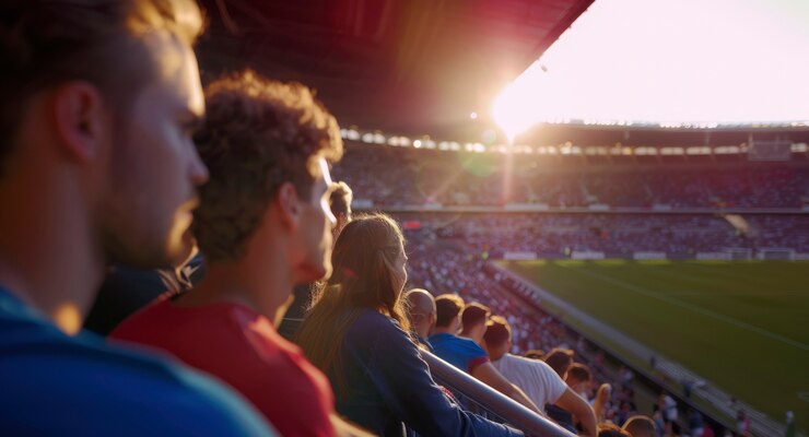 Foto grátis estádio de futebol cheio de gente.