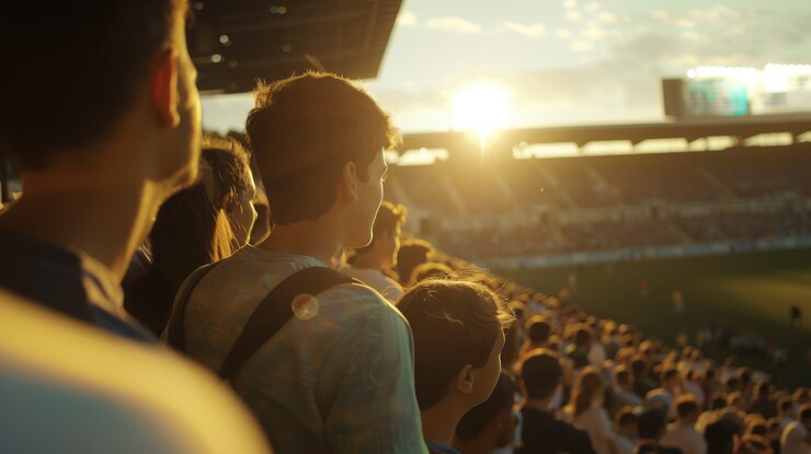 Foto grátis estádio de futebol cheio de gente.