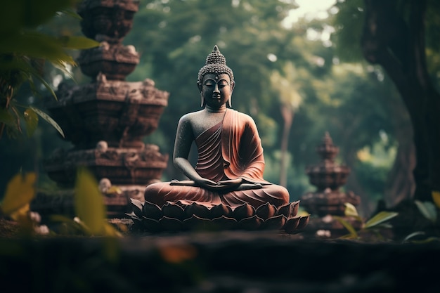 Foto grátis estátua de buda para a espiritualidade e o zen