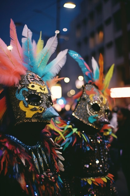 Foto grátis estética de carnaval escura