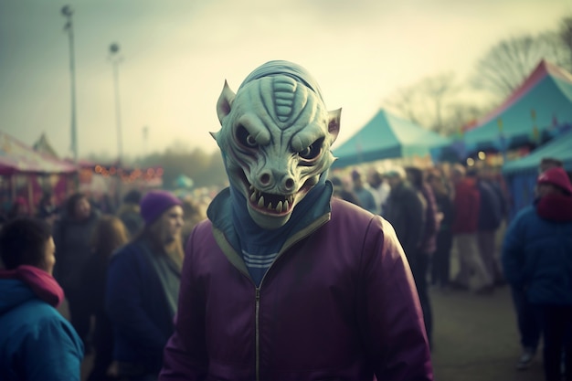 Foto grátis estética de carnaval escura