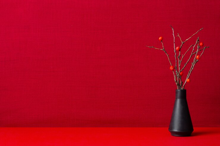 Foto grátis estética japonesa com ramos em vaso