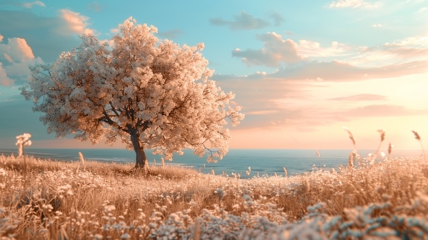 Foto grátis estética sonhosa e cor do ano tonos paisagem da natureza