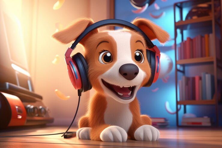 Foto grátis estilo de fantasia de cão adorável