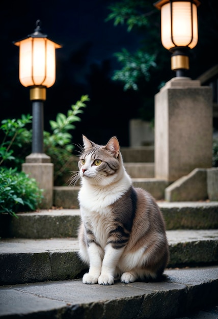 Foto grátis estilo de vida adorável do gato