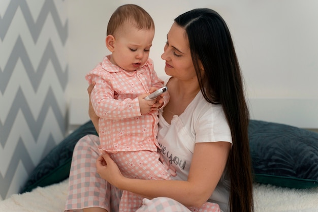 Estilo de vida da mulher que passa pela maternidade