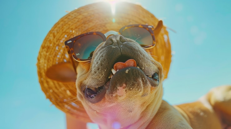Foto grátis estilo de vida de bulldog bonito