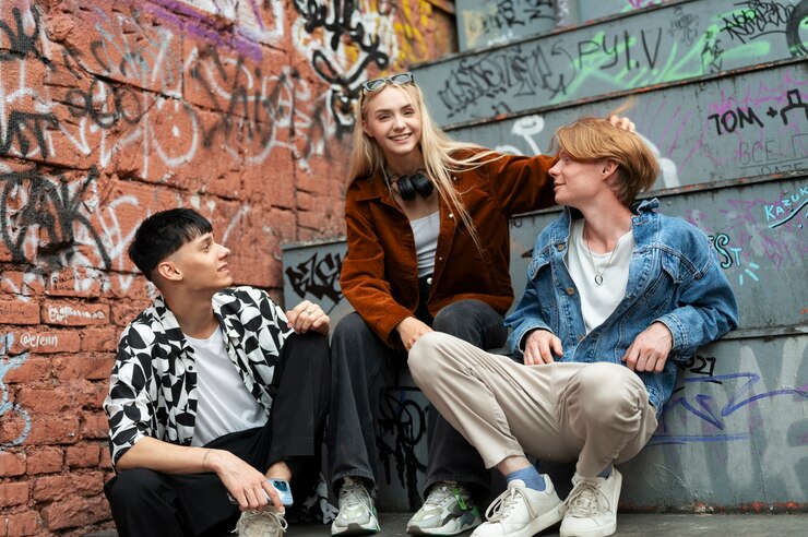 Foto grátis estilo de vida do bairro de amigos