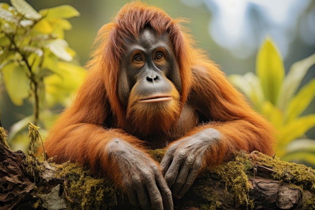 Foto grátis estilo de vida do macaco vista natural