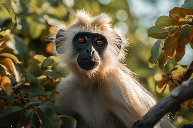 Foto grátis estilo de vida do macaco vista natural