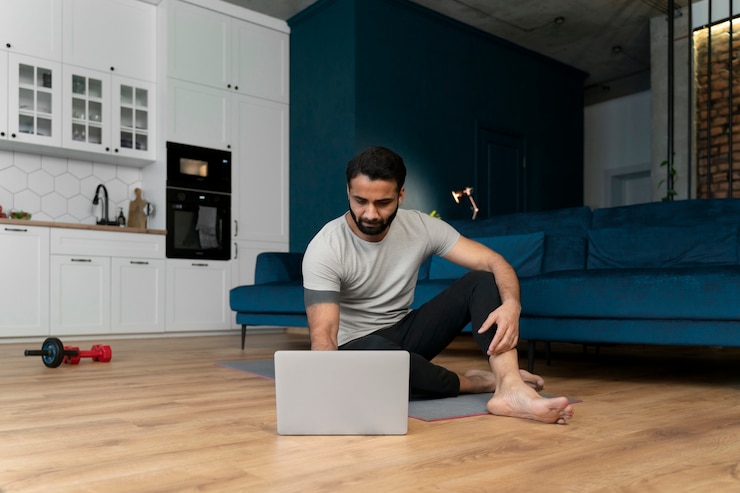 Foto grátis estilo de vida saudável sustentado em casa