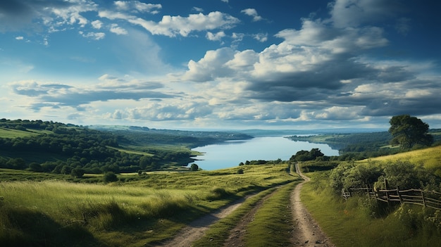 Foto grátis estrada fotorrealista minimalista