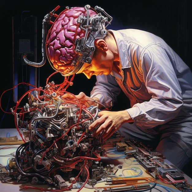 Foto grátis estrutura detalhada do cérebro humano
