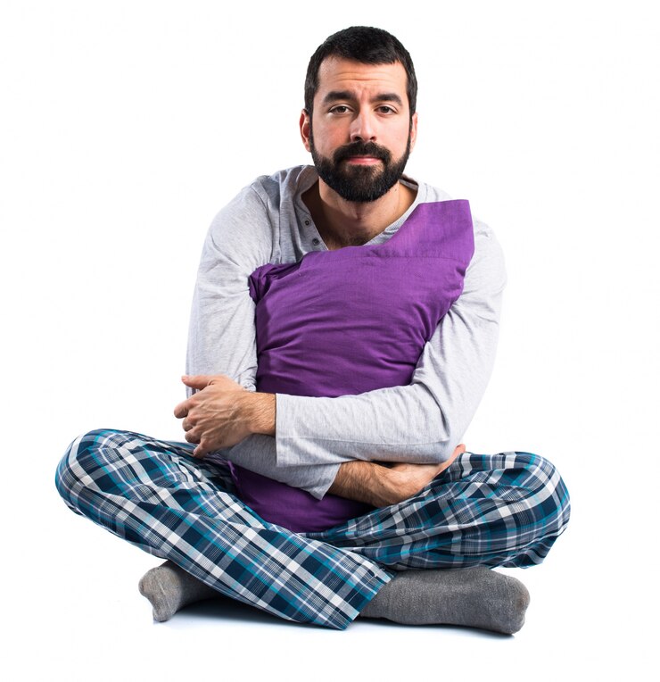 Foto grátis estúdio pijama masculino adorável adulto