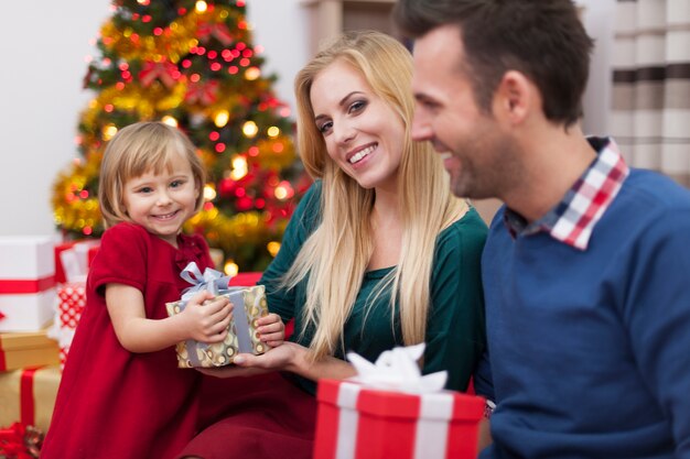 Eu amo receber presentes de natal