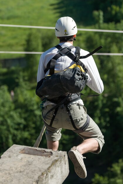 Extreme sports ropejumping