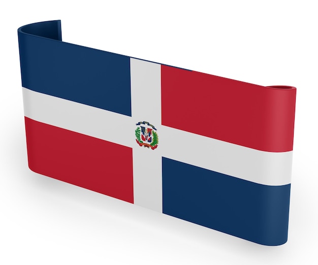 Faixa de fita da bandeira da república dominicana