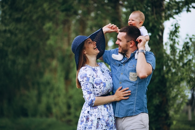 Família, com, toddler, filha