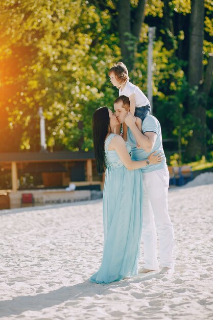 família em um parque