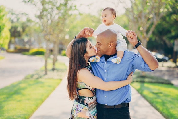 Família em uma caminhada