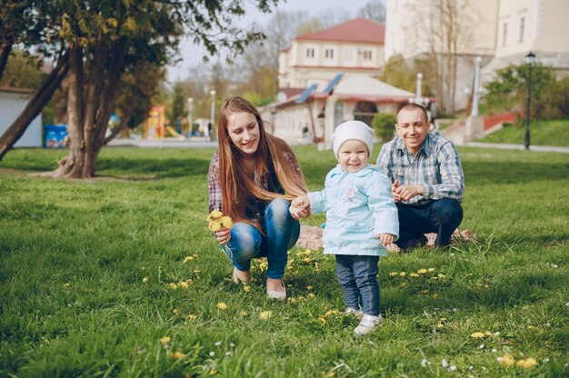 família no parque